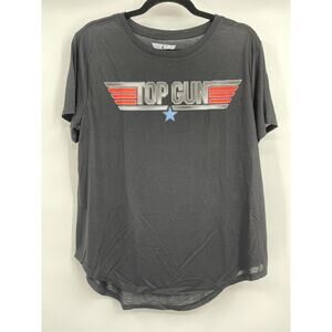 Top Gun Maverick Black Graphic Tee Short Sleeve T-Shirt Women's Juniors NEW XXL